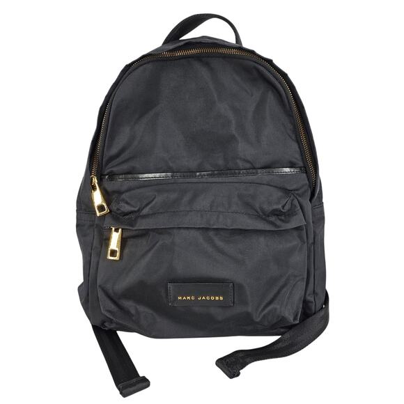 MARC JACOBS Nylon Varsity Mini Backpack, Black - Chic and Compact - Picture 1 of 16